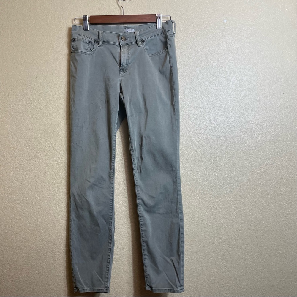 J. Crew antique green straight leg pants